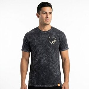 Truth Graphic T Shirt Sz M Gray Acid Wash Heart Butts Streetwear Casual